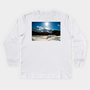 Canadian Rocky Mountains Icefields Parkway Canada Kids Long Sleeve T-Shirt